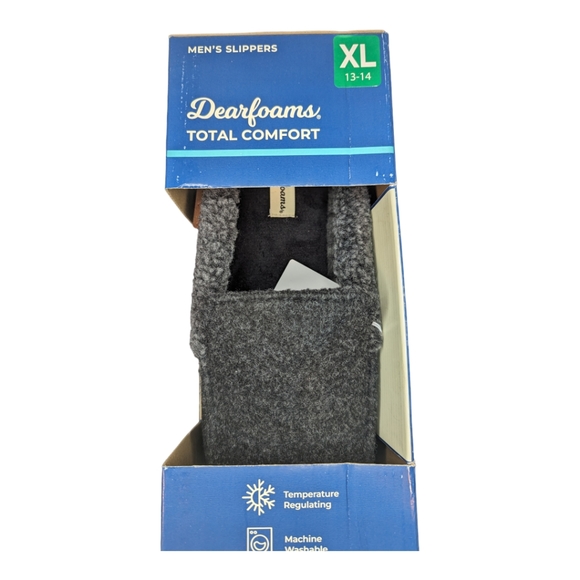 Dearfoams Total Comfort Memory Foam Men's slippers.  Size XL 13-14. - Picture 4 of 6